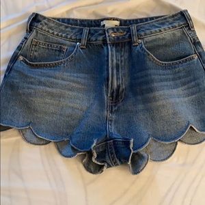Scalloped shorts